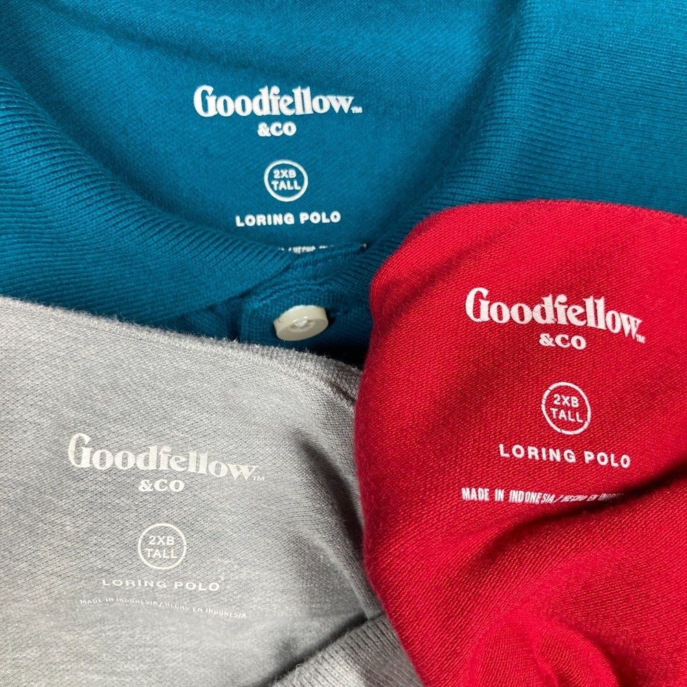 Goodfellow & Co Red Polo Shirt (with Teal & Gray Underlayers) - Picture 11 of 13